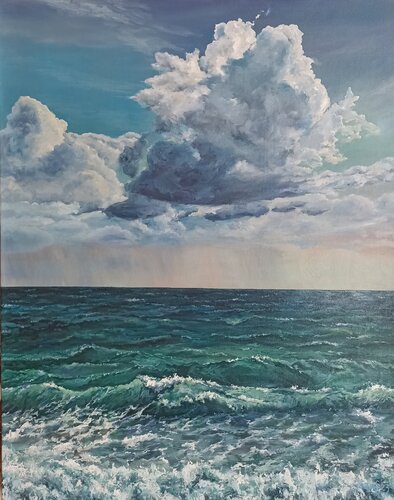 Fluffy clouds. di Tetyana Donets, Pittura in vendita su Singulart