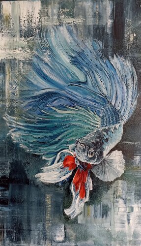Fish cockerel 1. van Tetyana Donets, Schilderij te koop op Singulart
