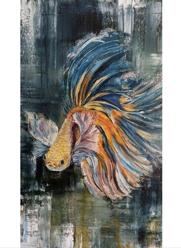Соскеrel fish 2 van Tetyana Donets, Schilderij te koop op Singulart
