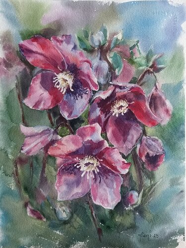 Flowers 1. by Tetyana Donets, Work on Paper for Sale on Singulart