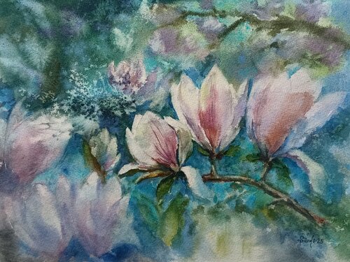 Magnolia. by Tetyana Donets, Work on Paper for Sale on Singulart
