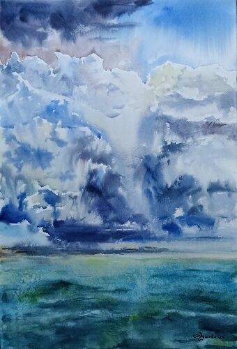 Nature has no bad weather 1. par Tetyana Donets, Œuvre sur papier en vente sur Singulart