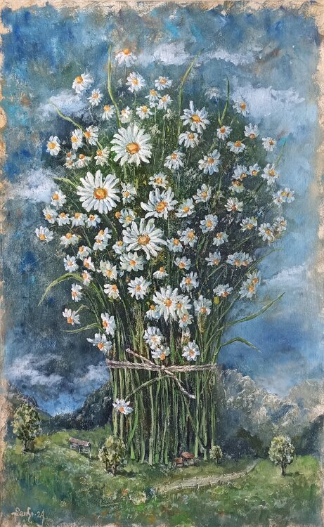 Alpine daisies. Tetyana Donets