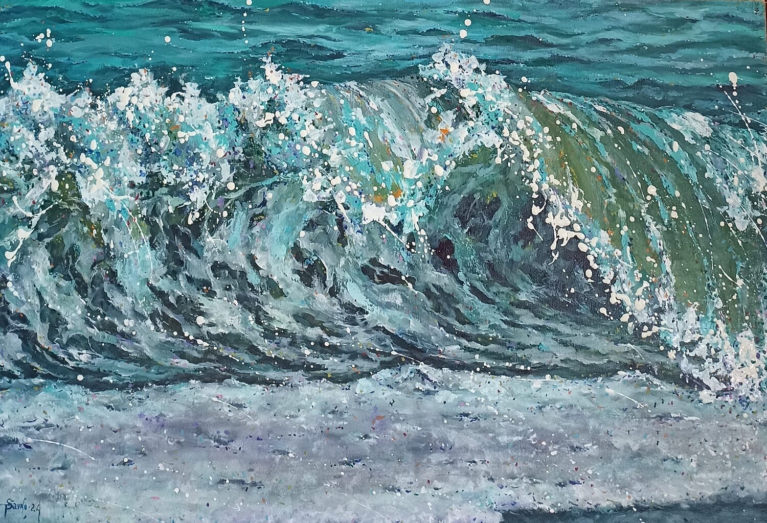 Rainbow reflected in the sea. Tetyana Donets