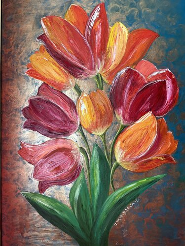 Bliss of flowers de JULIJA PUZIRJOVA, Pintura a la venta en Singulart