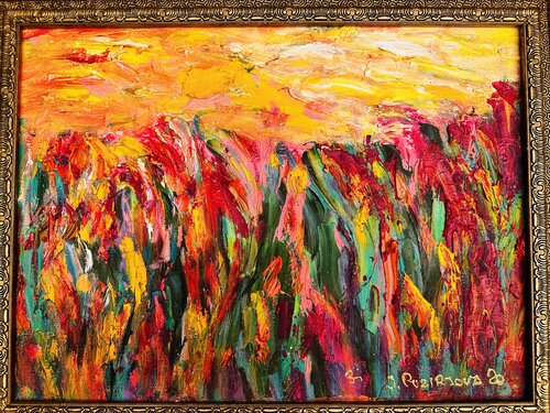 "Waterfall of Inspiration". van JULIJA PUZIRJOVA, Schilderij te koop op Singulart