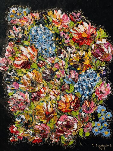 When the Flowers Started Discussing Their Role in Art par JULIJA PUZIRJOVA, Peinture en vente sur Singulart
