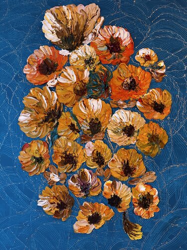 Every Petal Shouts, I’m a Star, Look at Me! par JULIJA PUZIRJOVA, Peinture en vente sur Singulart