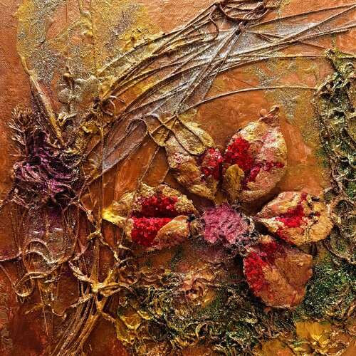 Crystal nerves of nature van JULIJA PUZIRJOVA, Textiel te koop op Singulart