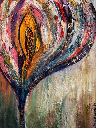 The Dance of Light and Abundance. par JULIJA PUZIRJOVA, Peinture en vente sur Singulart