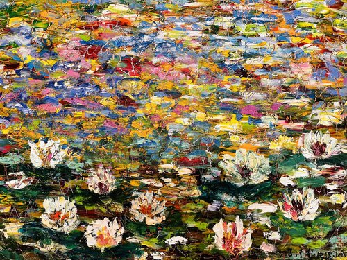 When the water paints better than me. van JULIJA PUZIRJOVA, Schilderij te koop op Singulart