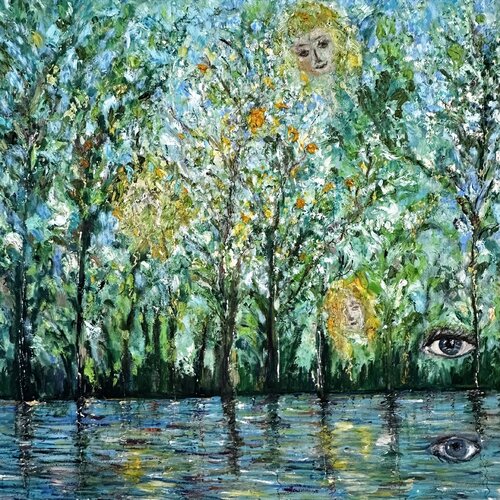 When the Trees Whisper About You van JULIJA PUZIRJOVA, Schilderij te koop op Singulart