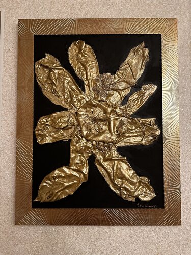 Golden Neural Network van JULIJA PUZIRJOVA, Schilderij te koop op Singulart