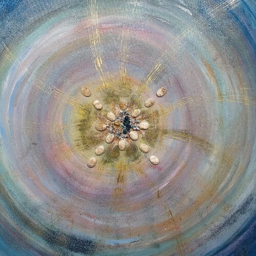 The harmony that blooms at the center of space and tim by JULIJA PUZIRJOVA, Painting for Sale on Singulart