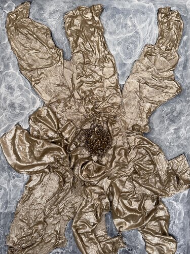 Gold, Wind, and a Little Chaos von JULIJA PUZIRJOVA, Malerei kaufen auf Singulart