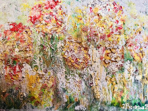 Playful Blooms par JULIJA PUZIRJOVA, Peinture en vente sur Singulart