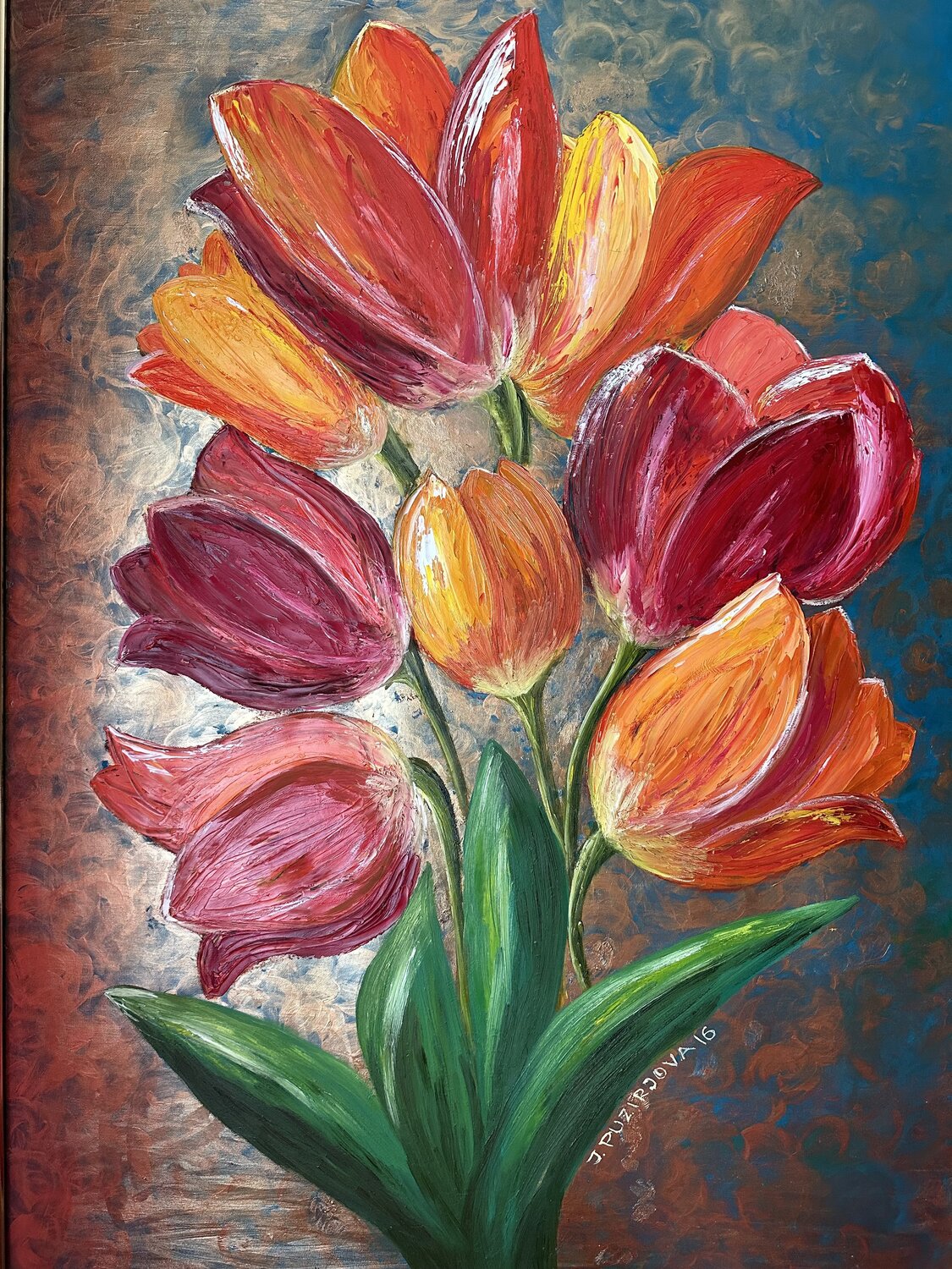 Bliss of flowers JULIJA PUZIRJOVA Originalgemälde zu verkaufen