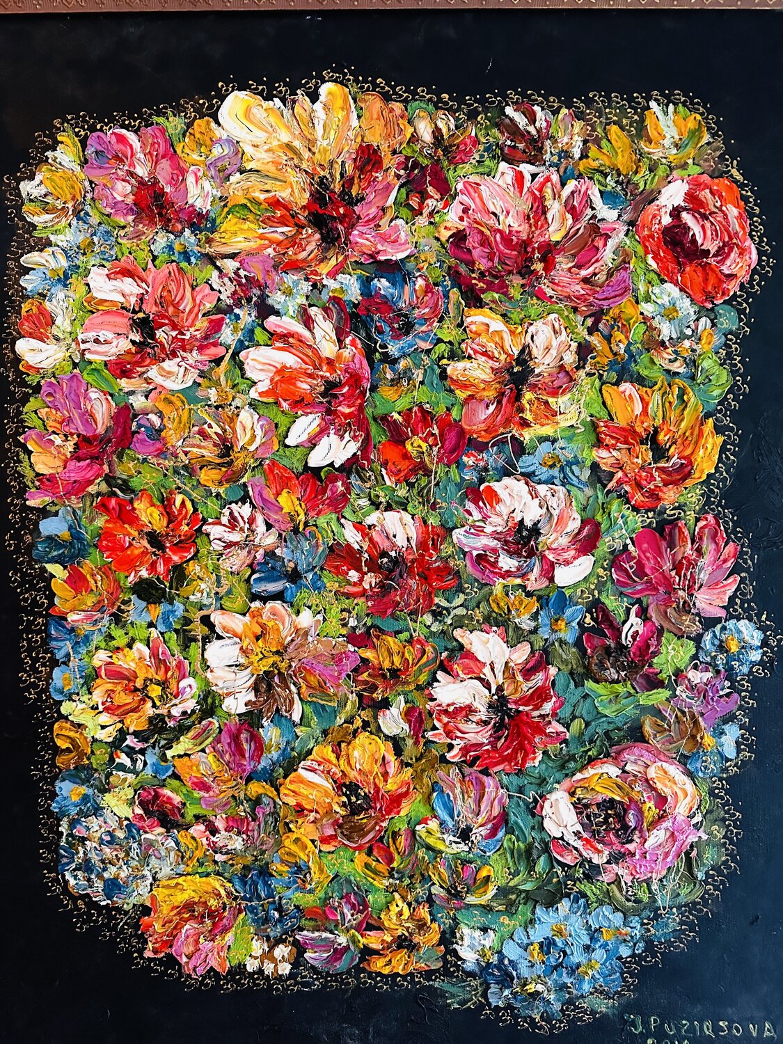 Flowers That Can't Sit Still. JULIJA PUZIRJOVA Originalgemälde zu verkaufen