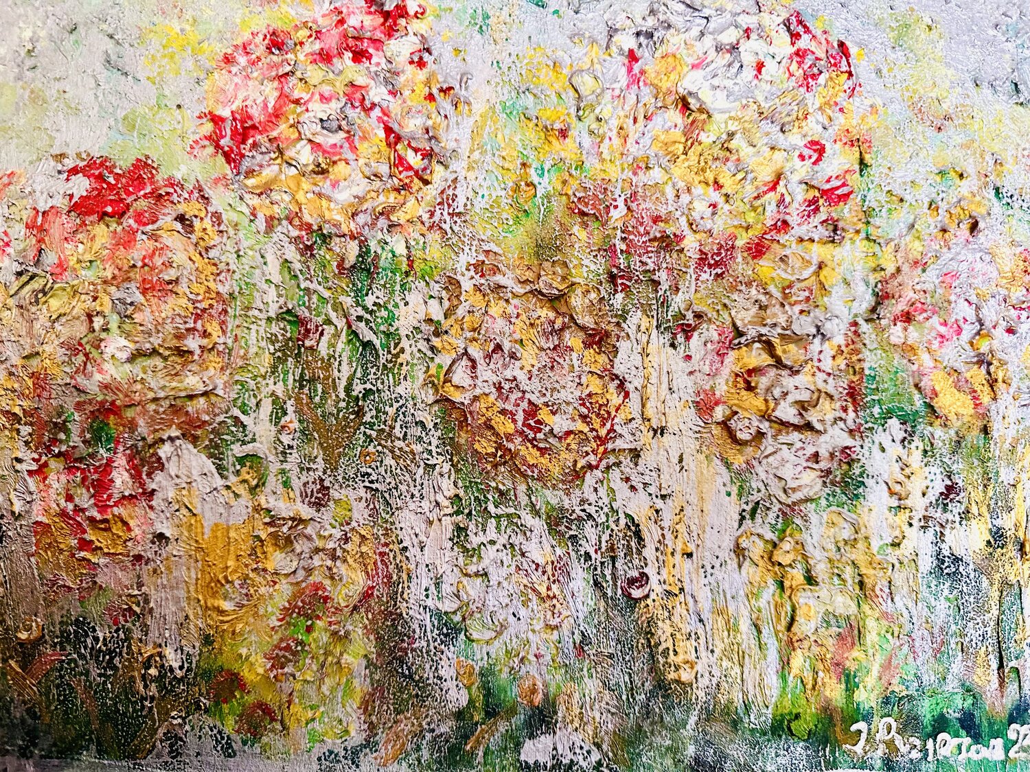 Playful Blooms JULIJA PUZIRJOVA Peinture originale à vendre