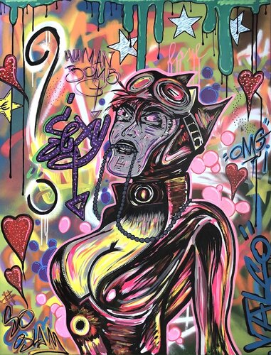 She wants to be catwoman van Valco, Schilderij te koop op Singulart