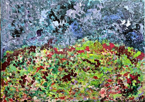 Place des Vosges - Ein Blumengarten by Jennifer Boisard, Painting for Sale on Singulart