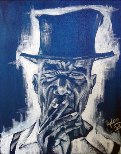 Papy Blues di Lauriane Itoua (Lylo), Pittura in vendita su Singulart