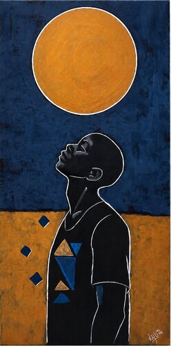 Lundi est un jour jaune di Lauriane Itoua (Lylo), Pittura in vendita su Singulart