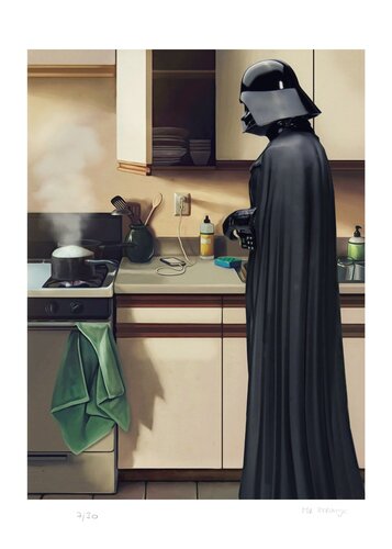 Darth Vader's Al Dente Pasta von Jean-Marie Gitard, Druck kaufen auf Singulart