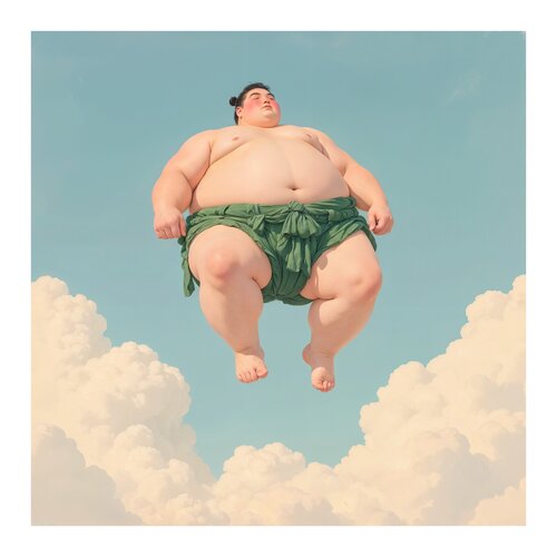 The Flying Sumo von Jean-Marie Gitard, Druck kaufen auf Singulart
