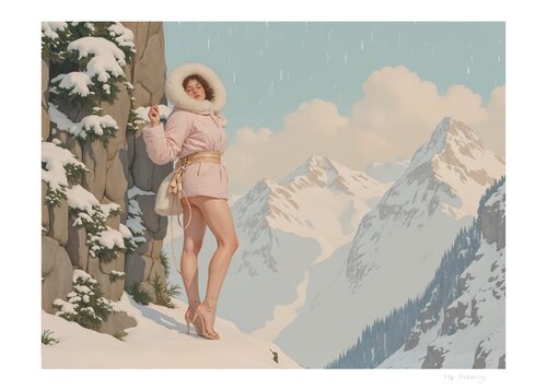 A Sexy Mountaineer von Jean-Marie Gitard, Druck kaufen auf Singulart