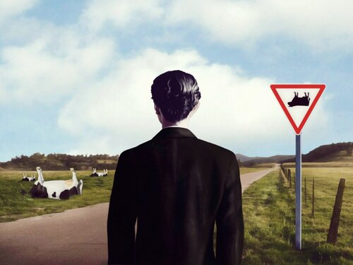 Attention aux Vaches! von Jean-Marie Gitard, Druck kaufen auf Singulart