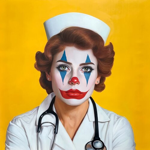 We Are All Clowns! by Jean-Marie Gitard, Painting for Sale on Singulart