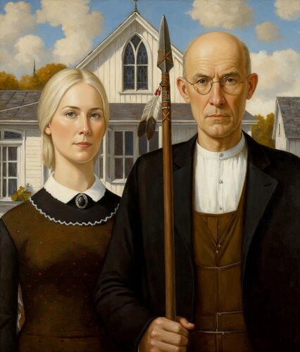 Gothic American Indians di Jean-Marie Gitard, Stampa in vendita su Singulart