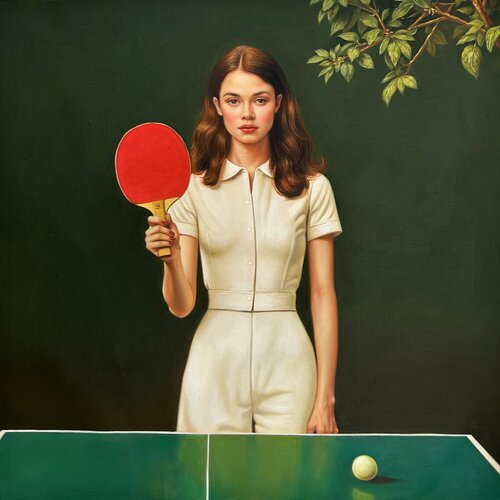 A Rockhill Ping Pong Game di Jean-Marie Gitard, Pittura in vendita su Singulart