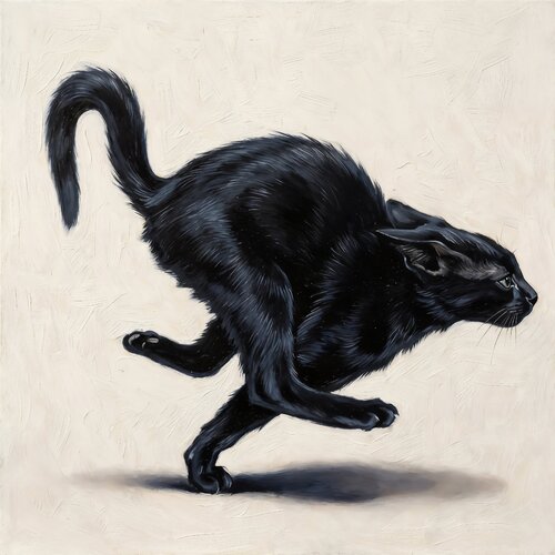 The Black Cat von Jean-Marie Gitard, Druck kaufen auf Singulart