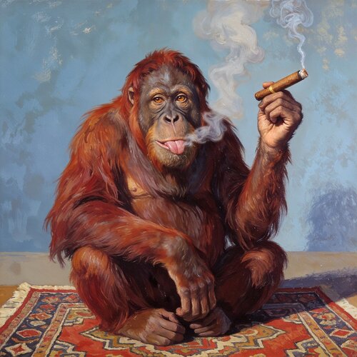 Jocko Smoke A Cigar by Jean-Marie Gitard, 인쇄 for Sale on Singulart