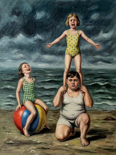 Les Enfants de la Plage par Jean-Marie Gitard, Peinture en vente sur Singulart