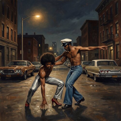 Dancing in the Street von Jean-Marie Gitard, Druck kaufen auf Singulart