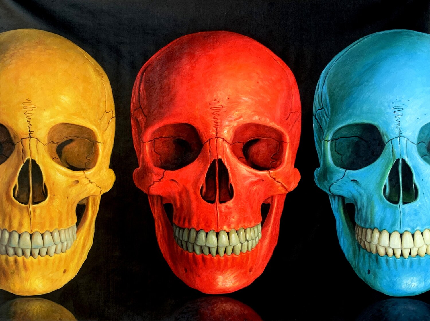 The United Colors of Death Jean-Marie Gitard Originalgemälde zu verkaufen