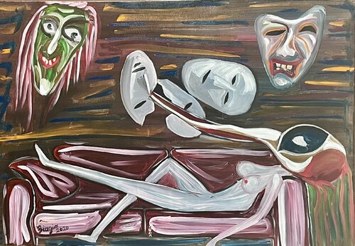 Maschere di Biagio Antonio Occhipinti, Pittura in vendita su Singulart