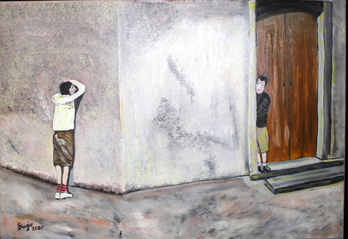 Ammuccialucetta (Nascondino) de Biagio Antonio Occhipinti, Pintura a la venta en Singulart