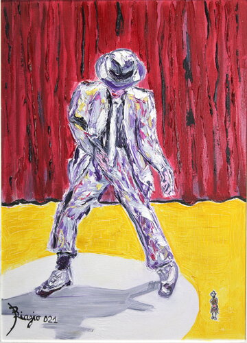 M.J.#2 (Omaggio a Michael Jackson) van Biagio Antonio Occhipinti, Schilderij te koop op Singulart