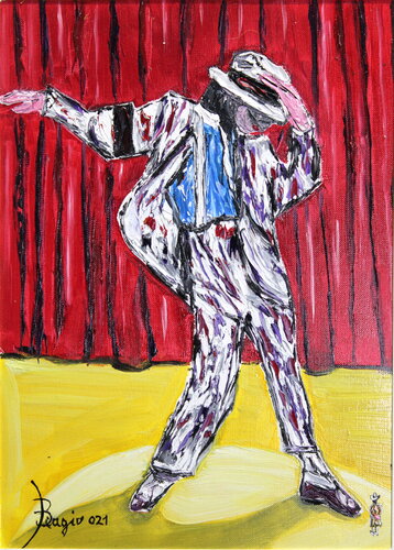 M.J.#3 (Omaggio a Michael Jackson) de Biagio Antonio Occhipinti, Pintura a la venta en Singulart