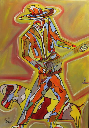 Chitarrista de Biagio Antonio Occhipinti, Pintura a la venta en Singulart