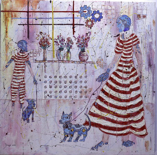 Transizione #8 (Un giorno da robot) de Biagio Antonio Occhipinti, Pintura a la venta en Singulart