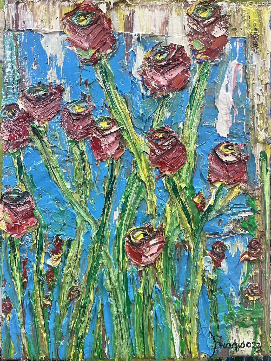 Fiori nel cielo Biagio Antonio Occhipinti Originalgemälde zu verkaufen