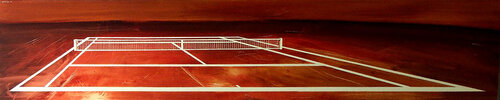 Tennis court 1 di Claudio Pincas Feldman, Pittura in vendita su Singulart