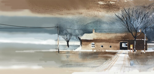 Granja en Rumbeke ( version mixing Windsor & Ipad ) von Claudio Pincas Feldman, Digital kaufen auf Singulart
