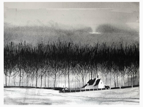 Paisaje en Damme 2( 38x29cm) par Claudio Pincas Feldman, Œuvre sur papier en vente sur Singulart