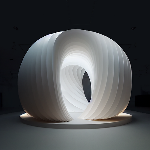White 2 Lines Pavilion di Claudio Pincas Feldman, Stampa in vendita su Singulart